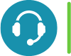Blue Icon of a headset