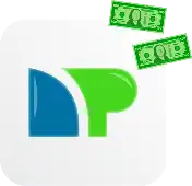 Net Pay app icon with money floating above it