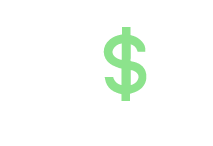 Green scam sign with a white cross symbol on top of it.